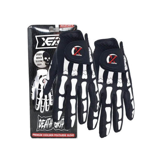 XEIR PRO Men's Death Grip Golf Gloves Worn on Left Hand for Right Handed Golfer (2 Pack)