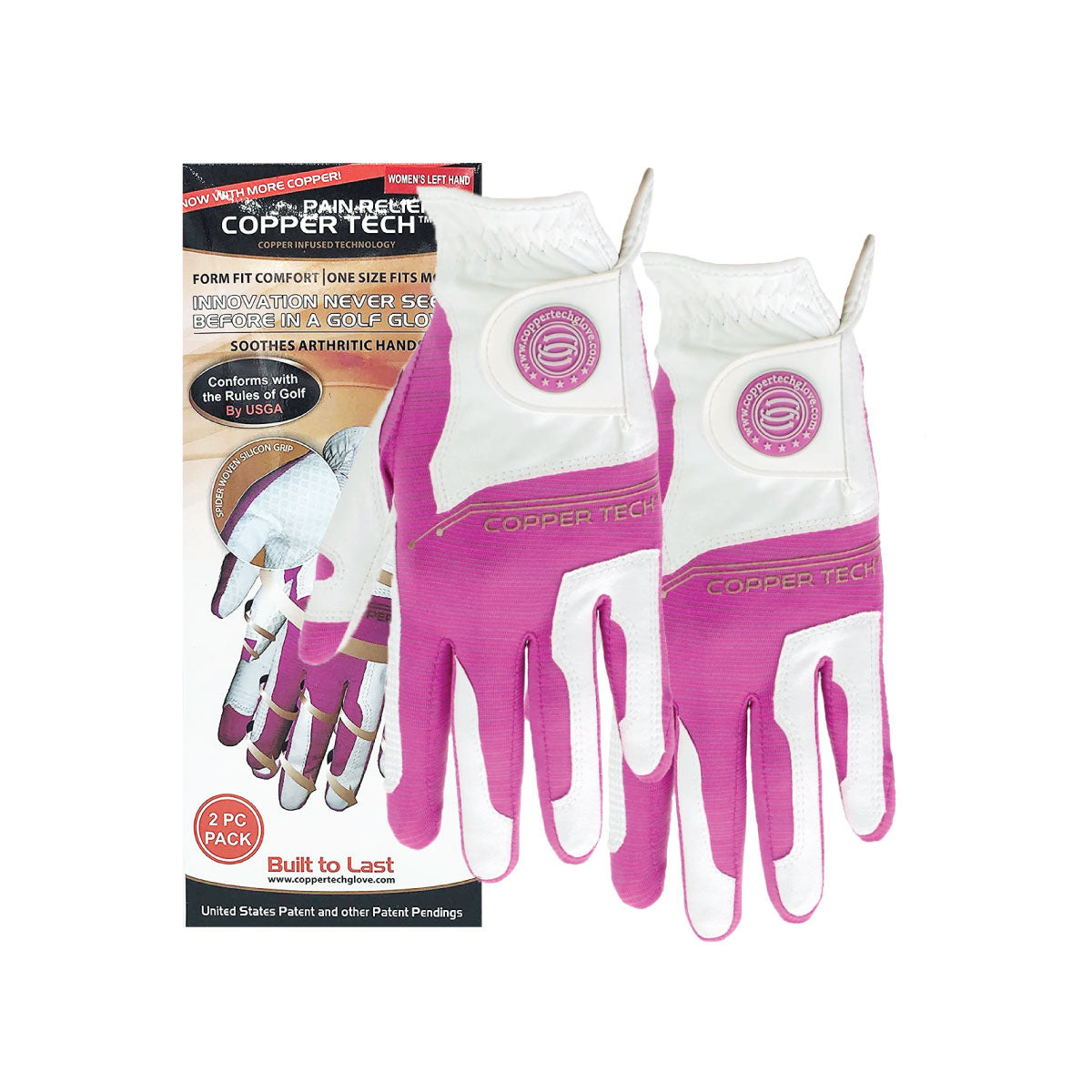 Copper Tech Women Golf Gloves (2 Pack)