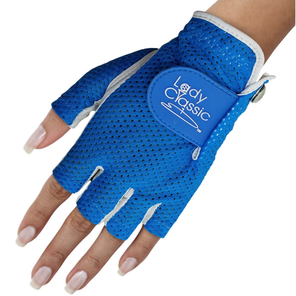 New Lady Classic Mesh Half Gloves (Worn on Left Hand for Right Handed Golfer)