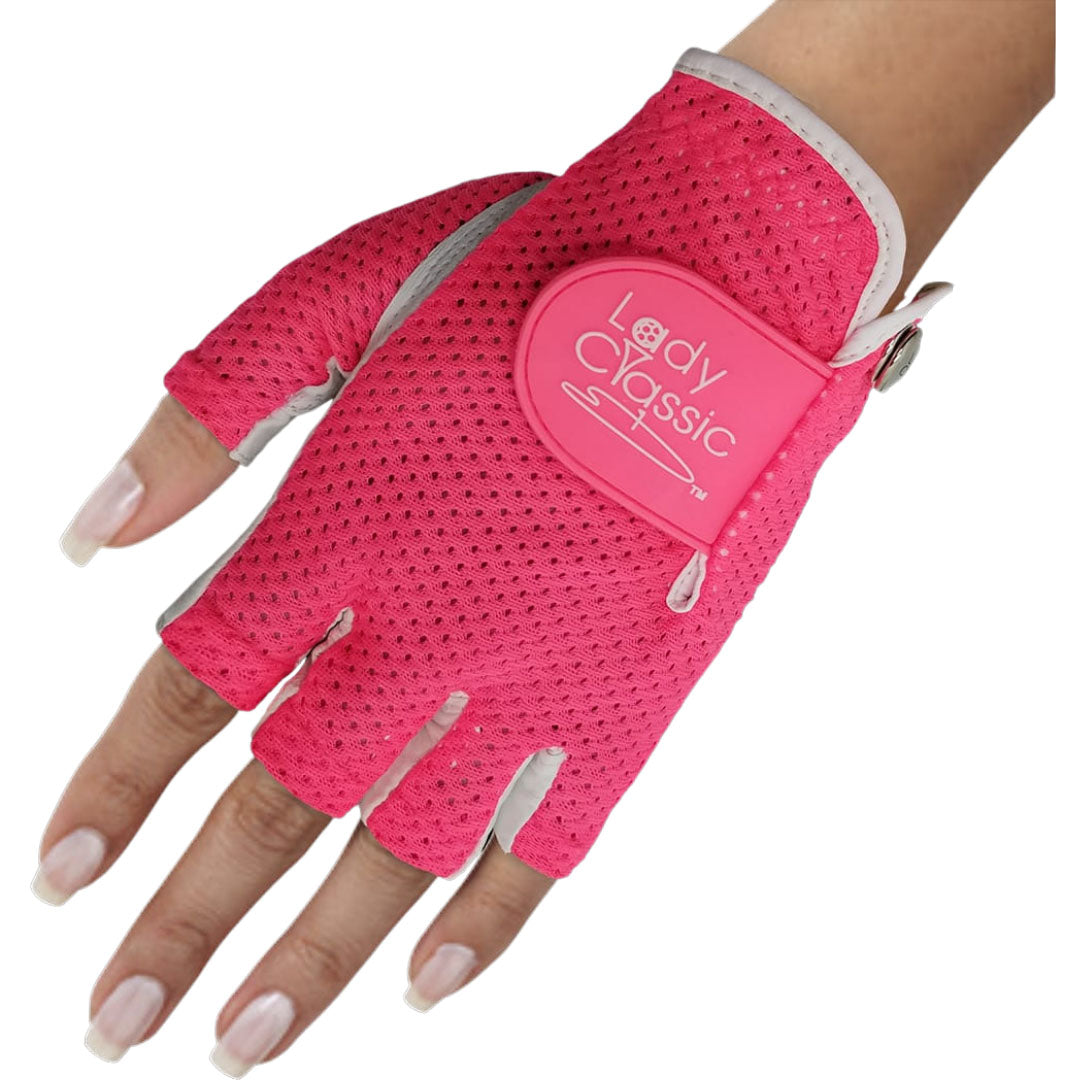 New Lady Classic Mesh Half Gloves (Worn on Left Hand for Right Handed Golfer)