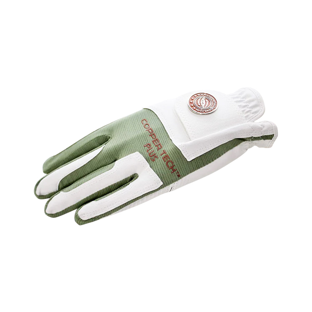 Men's Copper Tech Plus Golf Glove - White/Hunter Green