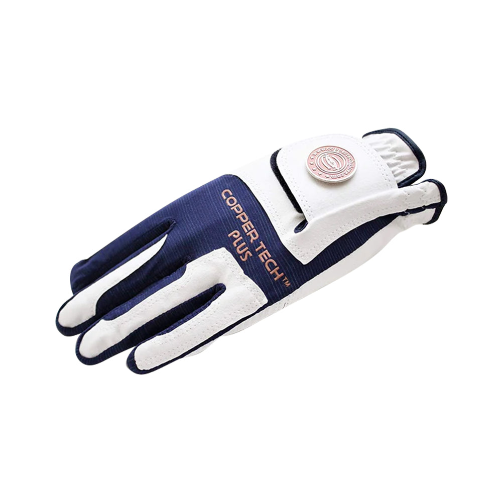 Women's Copper Tech Plus Golf Glove - White/Navy