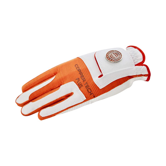 Men's Copper Tech Plus Golf Glove - White/Orange
