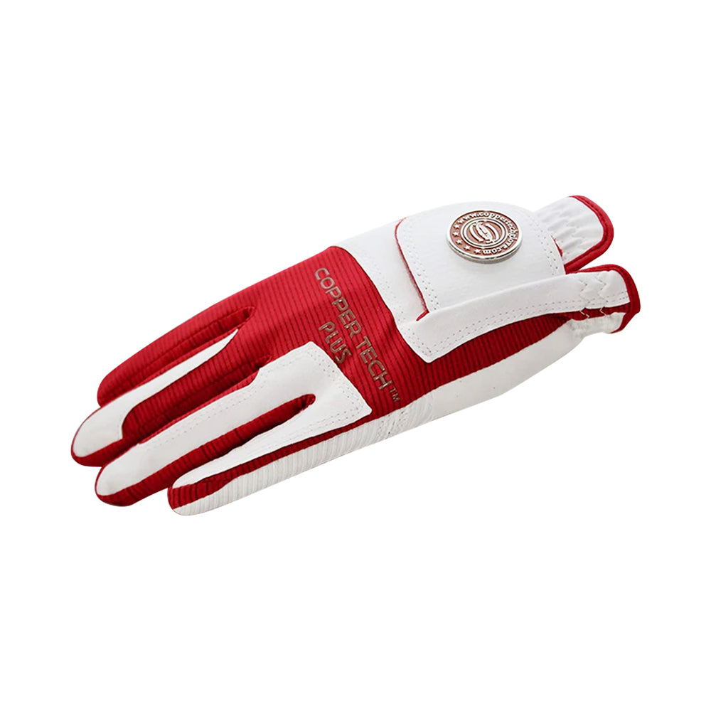 Men's Copper Tech Plus Golf Glove - White/Red