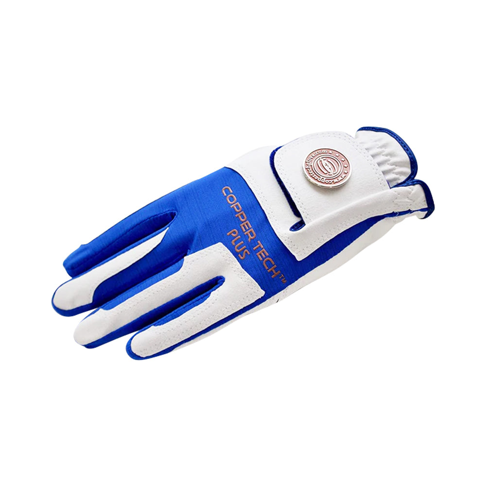 Women's Copper Tech Plus Golf Glove - White Royal Blue
