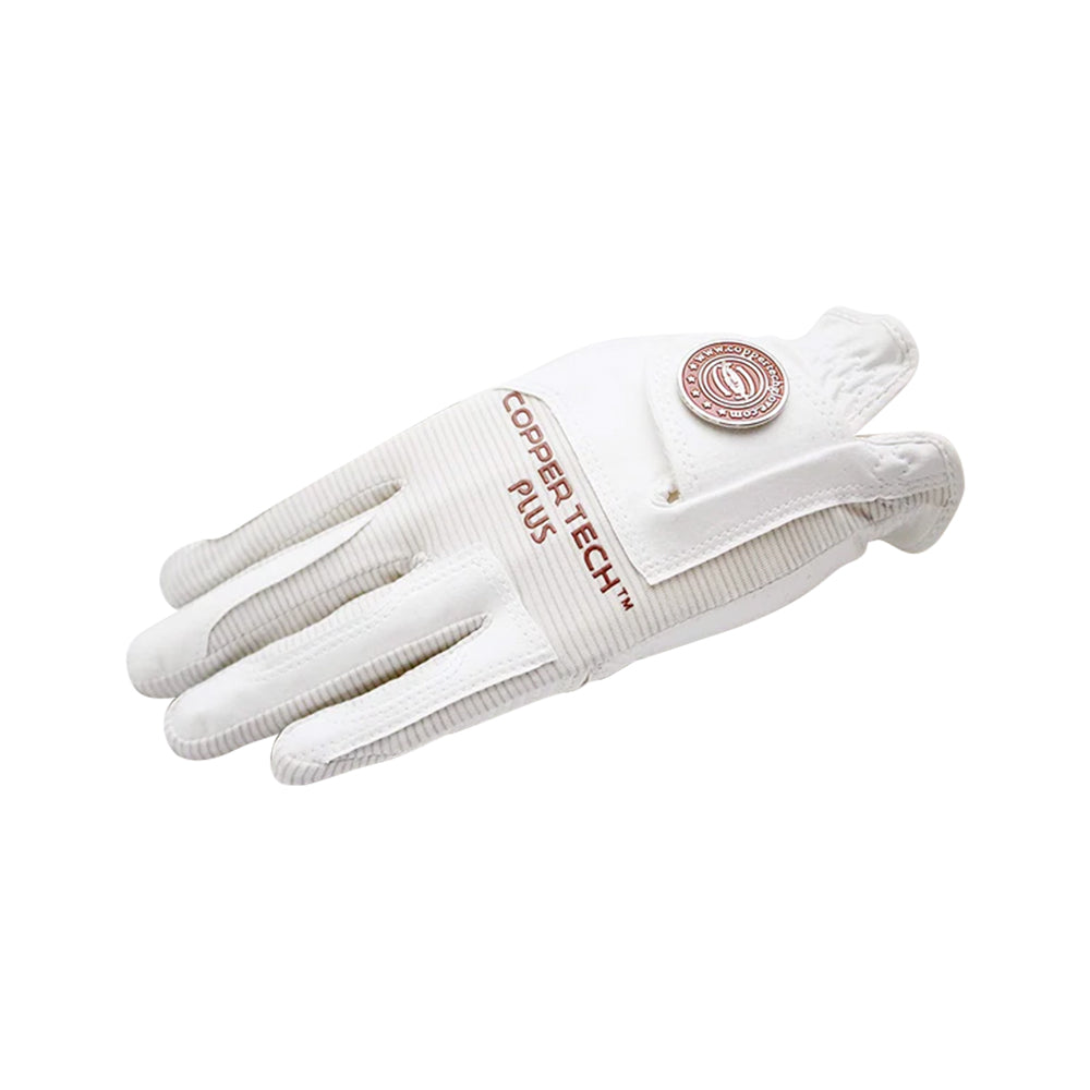 Women's Copper Tech Plus Golf Glove - White/White